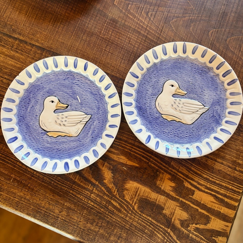 vintage "Duck" ceramic salad plate made by Sigma The Tastesetter Set of 2